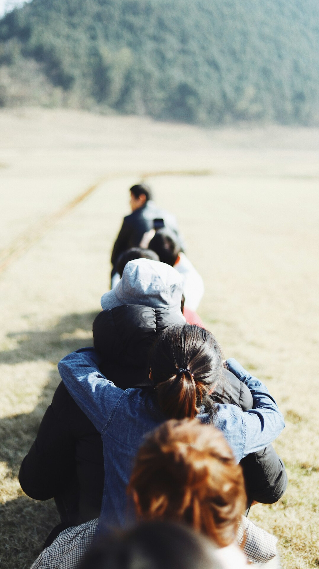 group of people supporting each other