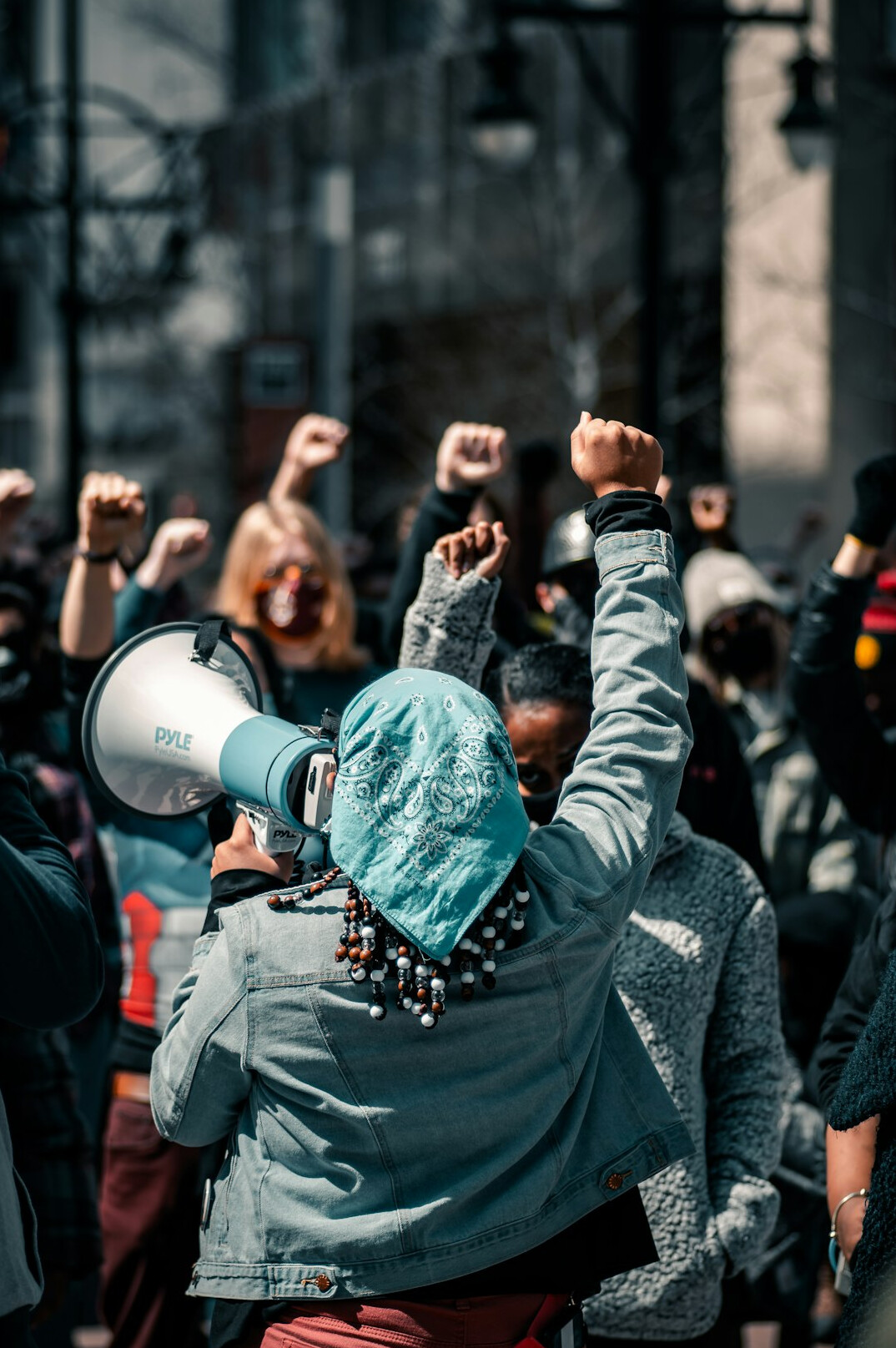 group of activists protesting